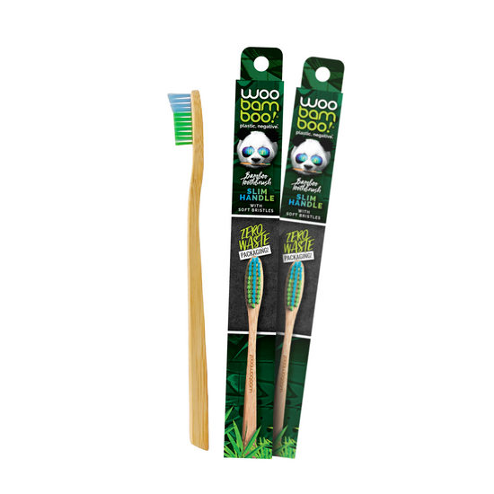 Adult Slim Soft Bamboo Toothbrush - Zero Waste Packaging