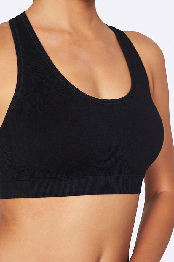 Boody Organic Eco Wear Women's Racerback Sports Bra Black