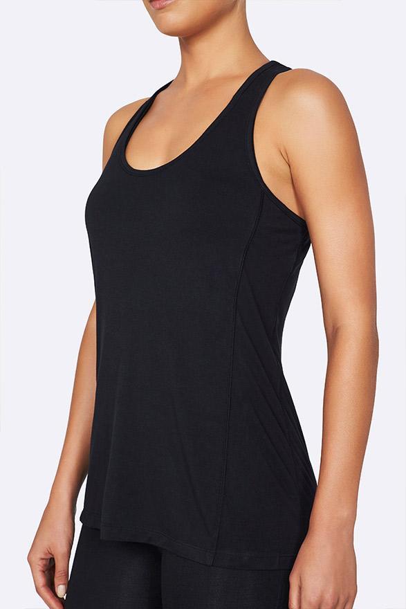 Organic Bamboo Eco Wear Women's Racer back Active Tank Black