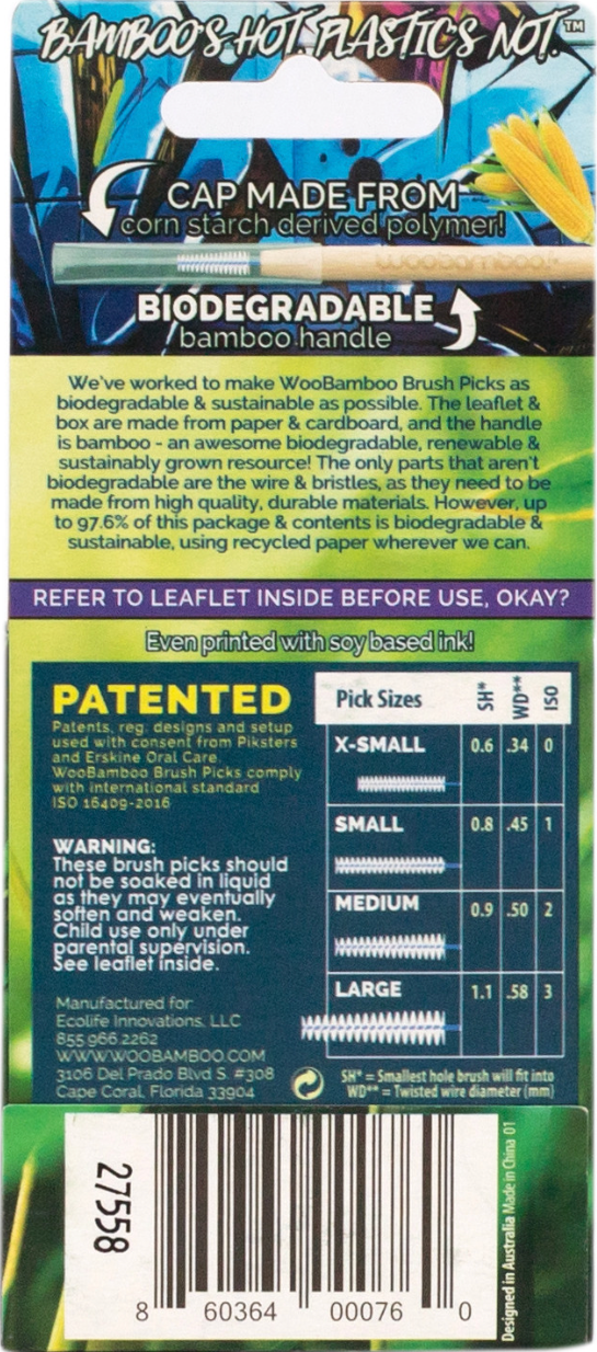 Interdental Brush Picks - Assorted sizes (12 pack)