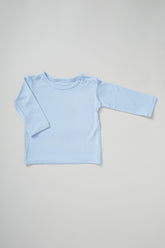 Blue Baby Long Sleeve Top - Boody Baby Organic Bamboo Eco Wear