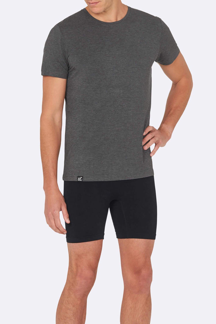 Boody Organic Bamboo Eco Wear Men's Crew Neck Dark Grey
