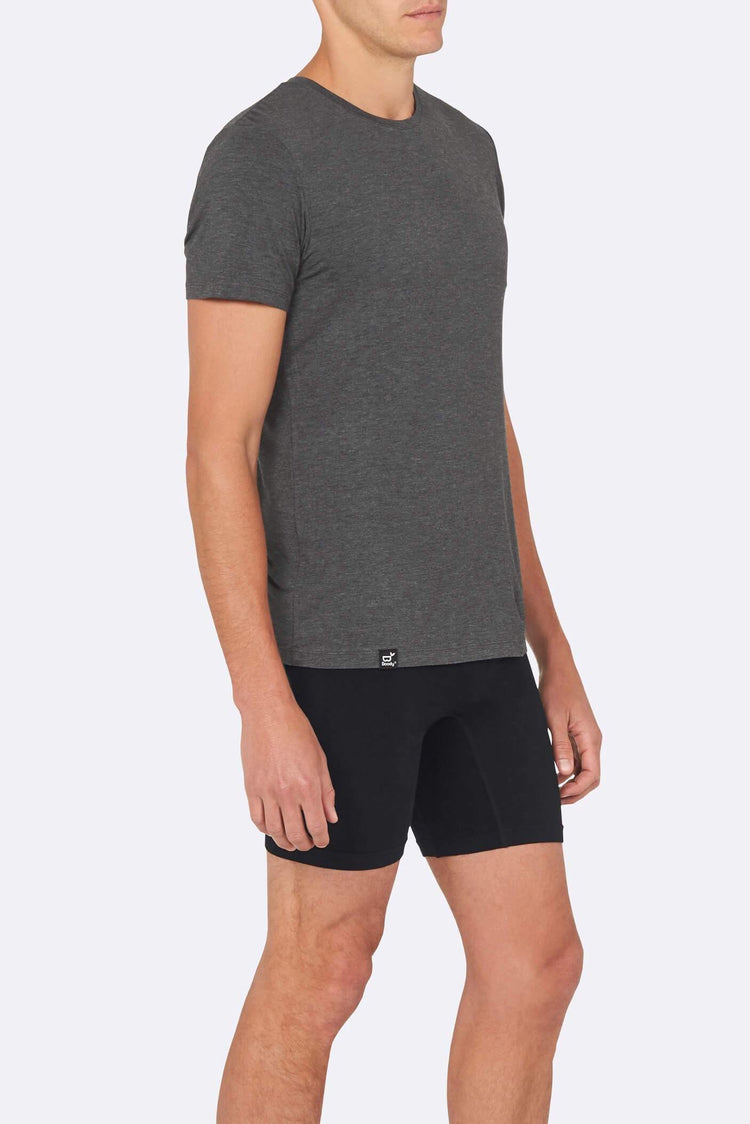 Boody Organic Bamboo Eco Wear Men's Crew Neck Dark Grey