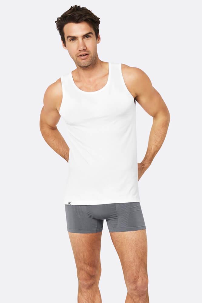 Boody Organic Bamboo Eco Wear - Men's Singlet White