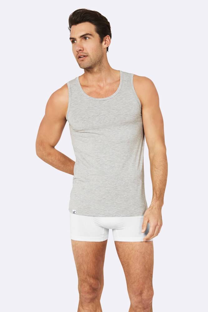 Boody Organic Bamboo Eco Wear - Men's Singlet Grey