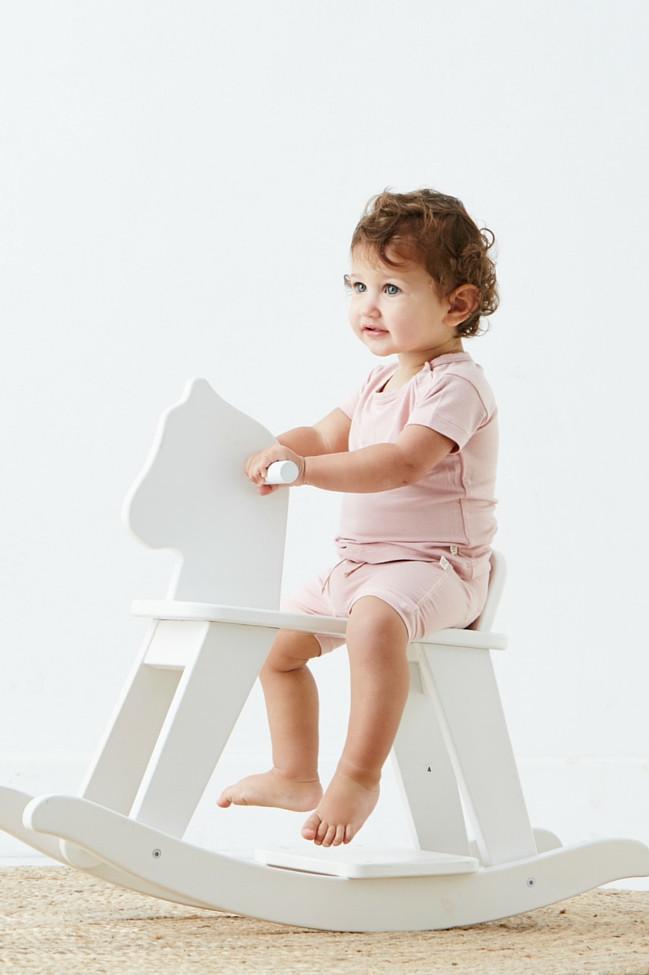 Baby Pull on Shorts Pink - Organic Bamboo Eco Wear