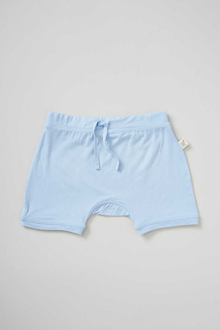 Baby Pull on Shorts Blue- Organic Bamboo Eco Wear