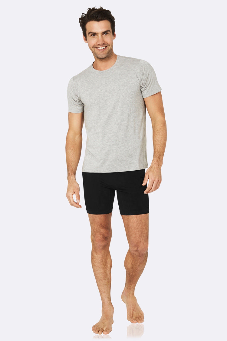 Boody Organic Bamboo Eco Wear Men's Crew Neck Light Grey