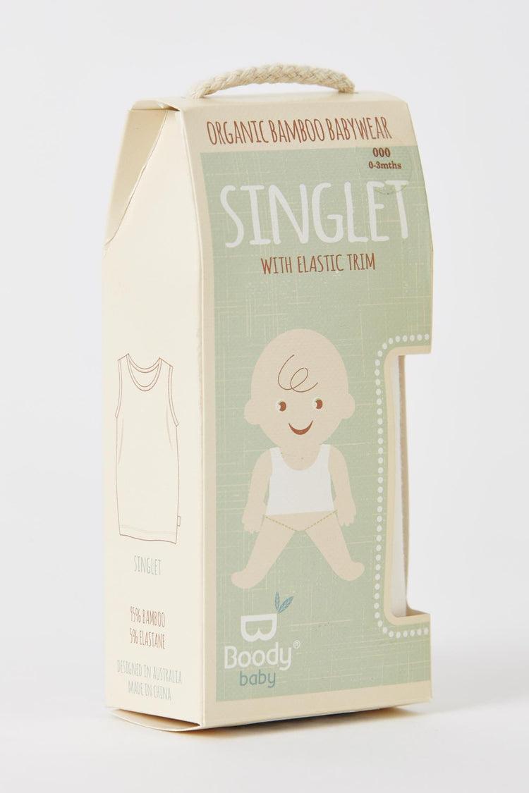 Baby Singlet - Boody Baby Organic Bamboo Babywear