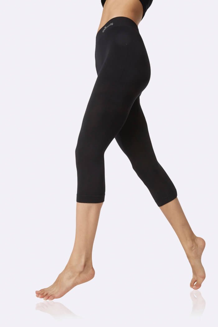 3/4 Black Leggings - Boody Organic Bamboo Eco Wear