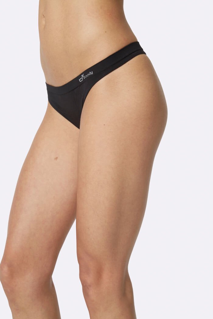 Women's Black G-String - Boody Organic Bamboo Eco Wear