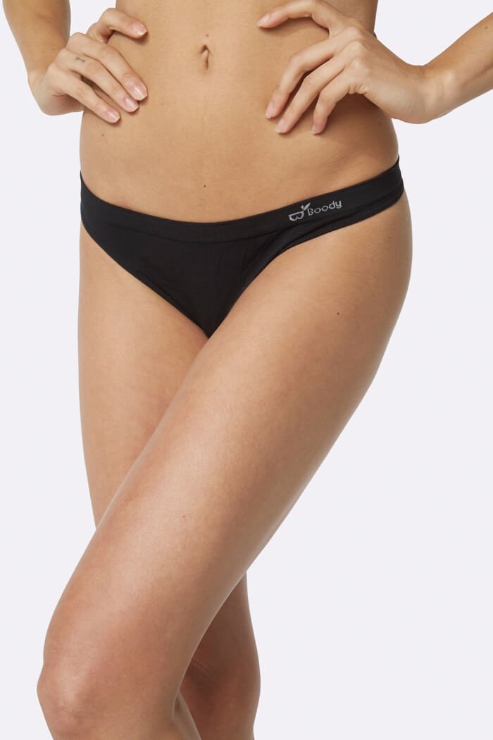 Women's Black G-String - Boody Organic Bamboo Eco Wear