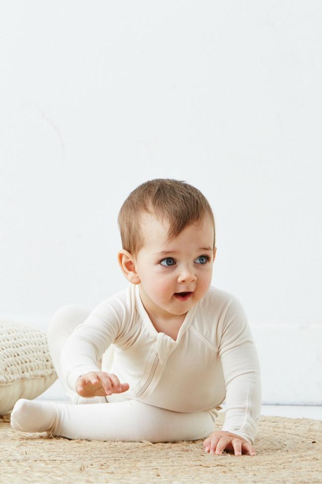 Neutral Baby Long Sleeve Onesie - Boody Baby Organic Bamboo Eco Wear