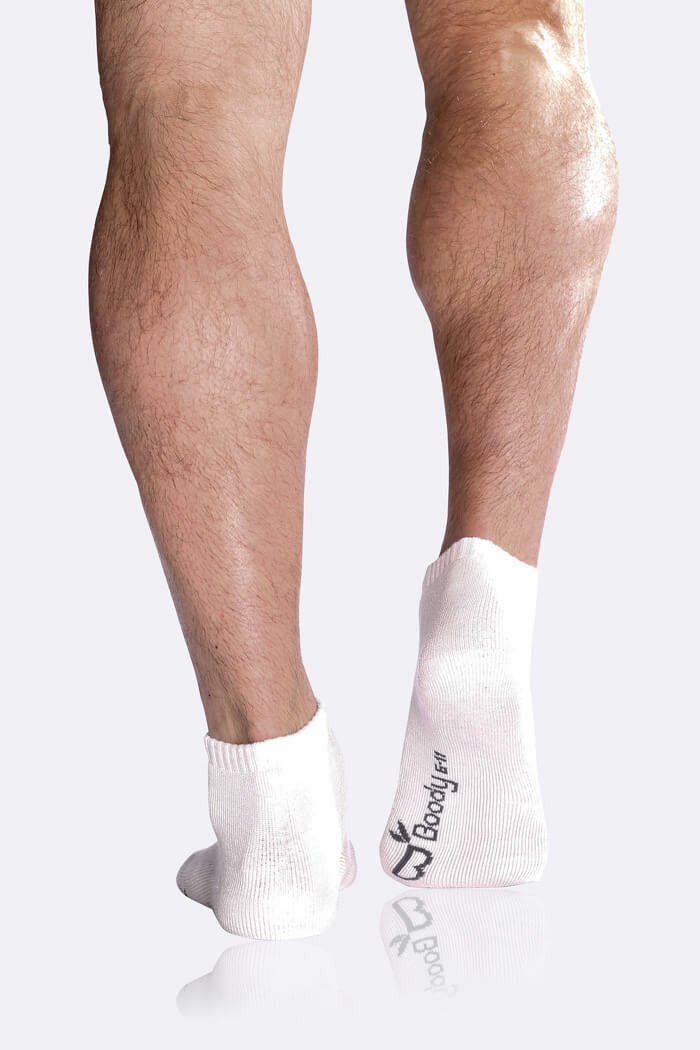 Boody Organic Bamboo Eco Wear Men's White Sport Socks - White