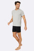Boody Organic Bamboo Eco Wear Men's Crew Neck Light Grey