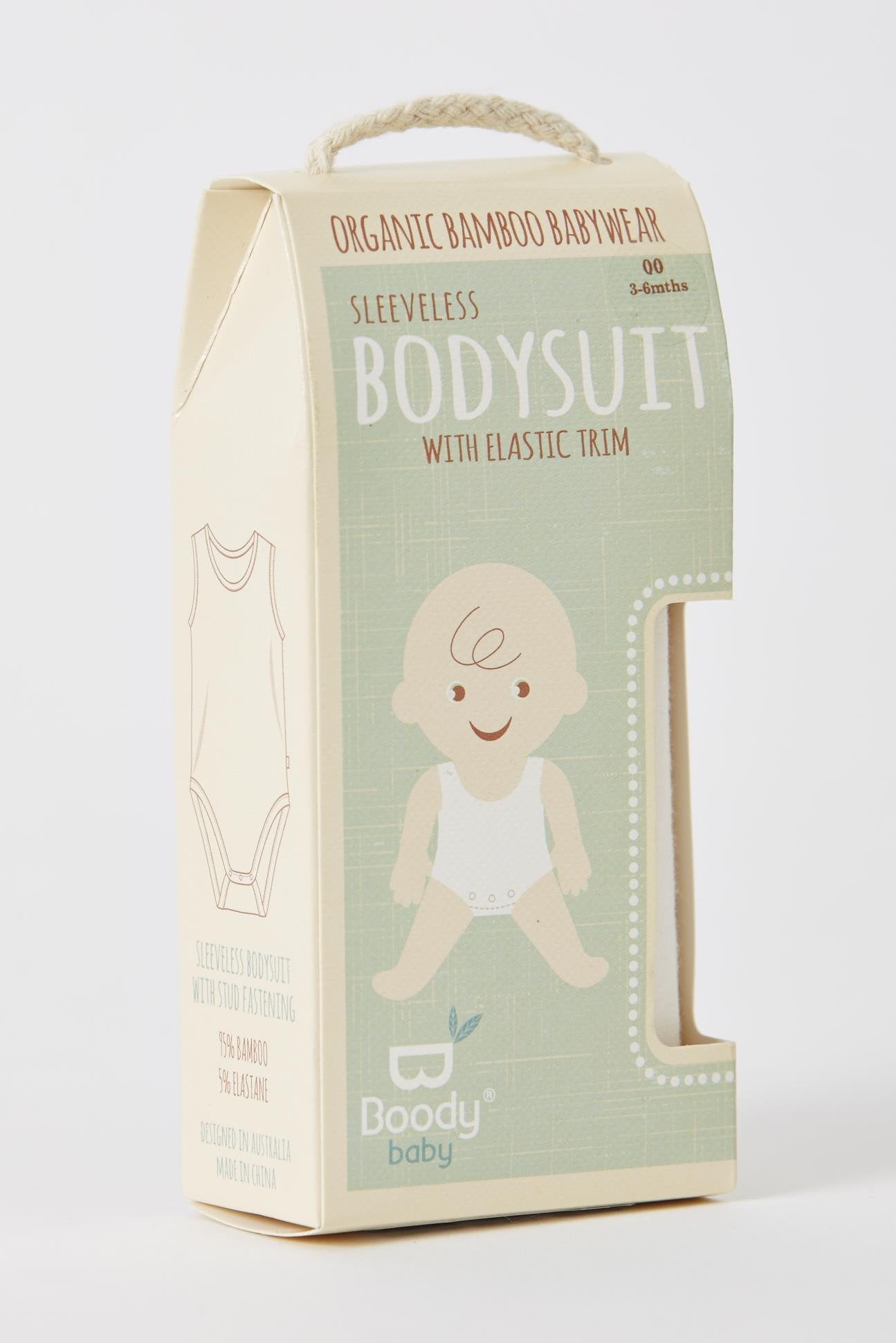 Baby Sleeveless Bodysuit Neutral - Boody Organic Bamboo Eco Wear