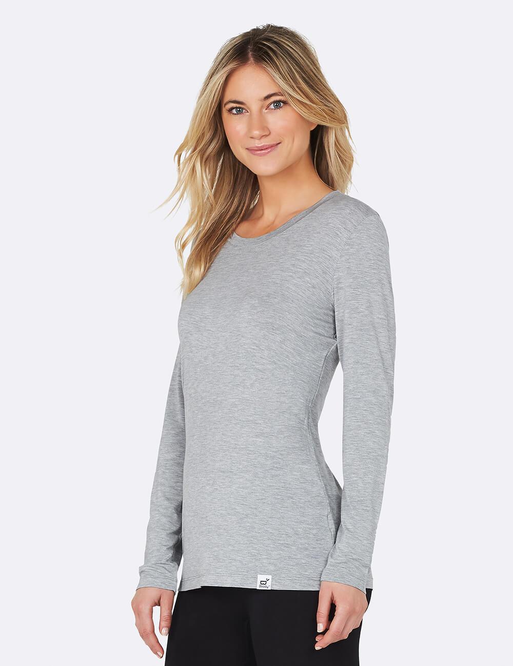Women's Boody Bamboo Long Sleeve Round Neck T-Shirt – Natural Holdings